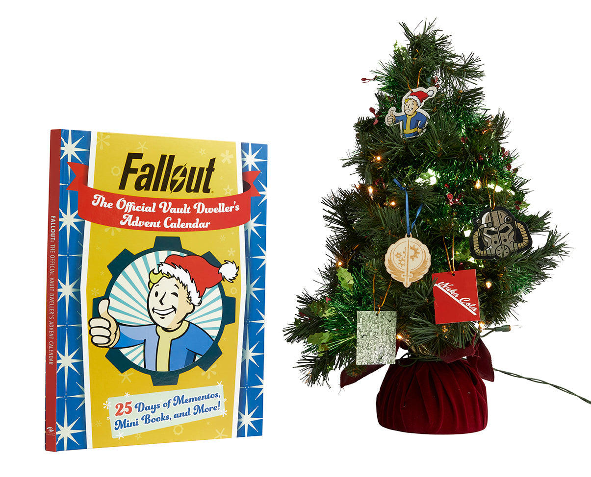 Hardcover Fallout: The Official Vault Dweller's Advent Calendar by Insight Editions featuring Vault-Tec design and detailed illustrations.