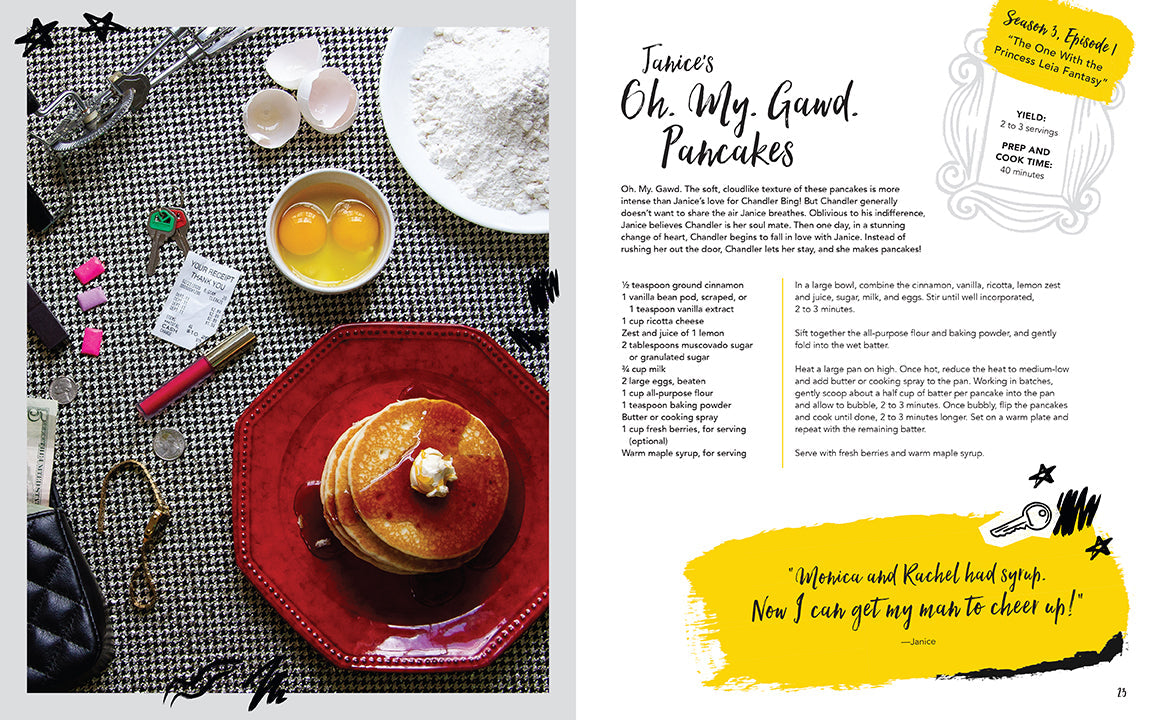 Hardcover of Friends: The Official Cookbook by Insight Editions featuring a colorful cover with food and coffee images.