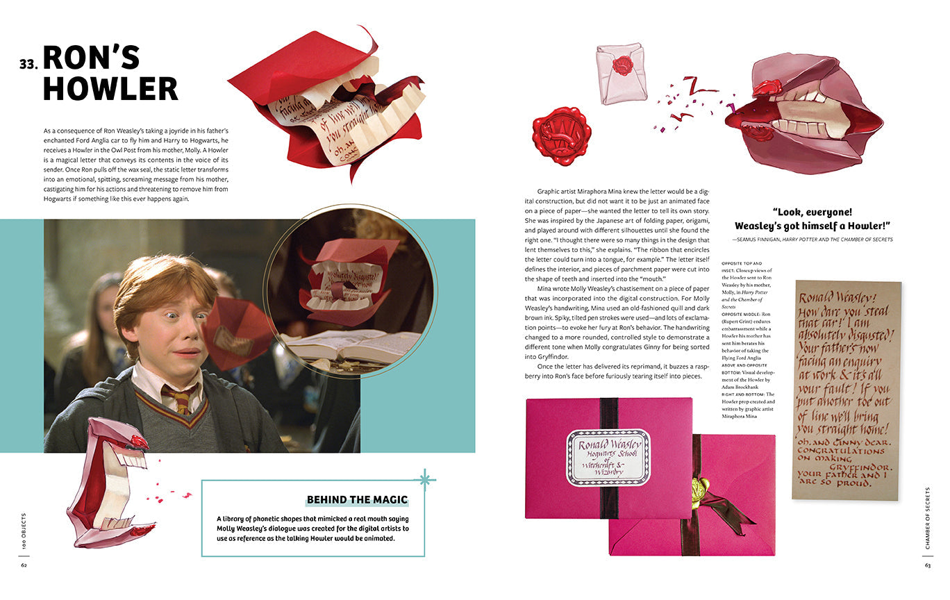 Hardcover book titled "From the Films of Harry Potter: 100 Objects" by Insight Editions featuring magical objects from the Harry Potter films.