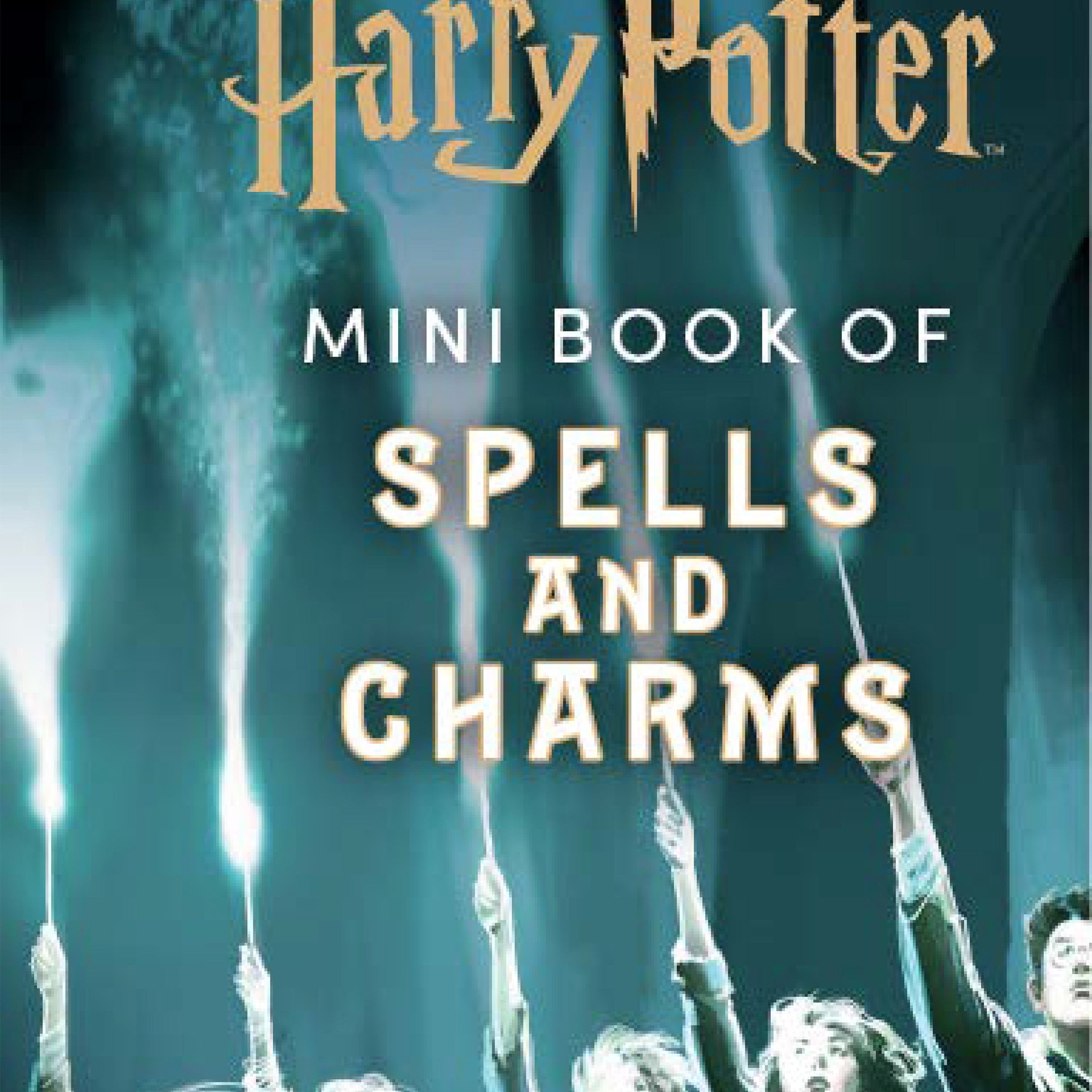 Hardcover mini book of spells and charms from Harry Potter films by Insight Editions, featuring magical spells on the cover.