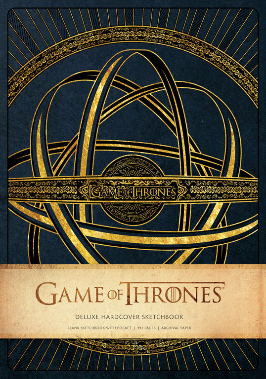 Hardcover sketchbook featuring Game of Thrones artwork by Insight Editions, with detailed cover design and high-quality paper inside.