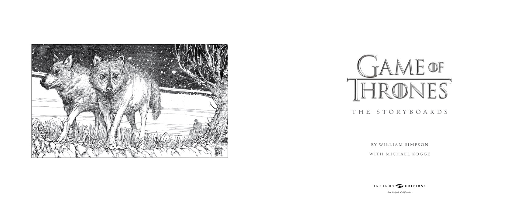 Hardcover "Game of Thrones: The Storyboards" book by Insight Editions featuring detailed storyboards from the series.