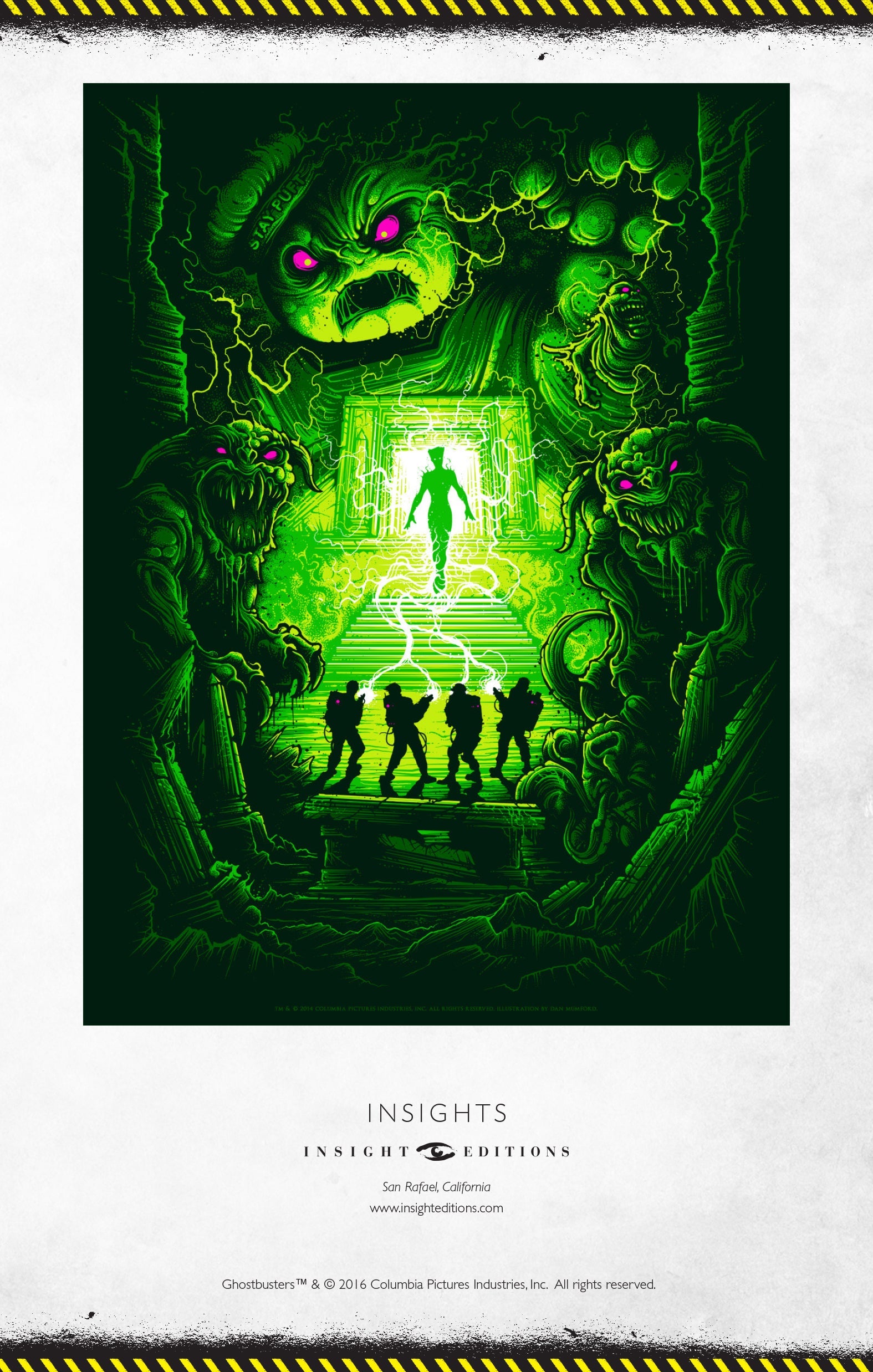 Ghostbusters hardcover ruled journal by Insight Editions with ghost-themed cover design and lined pages for writing adventures.