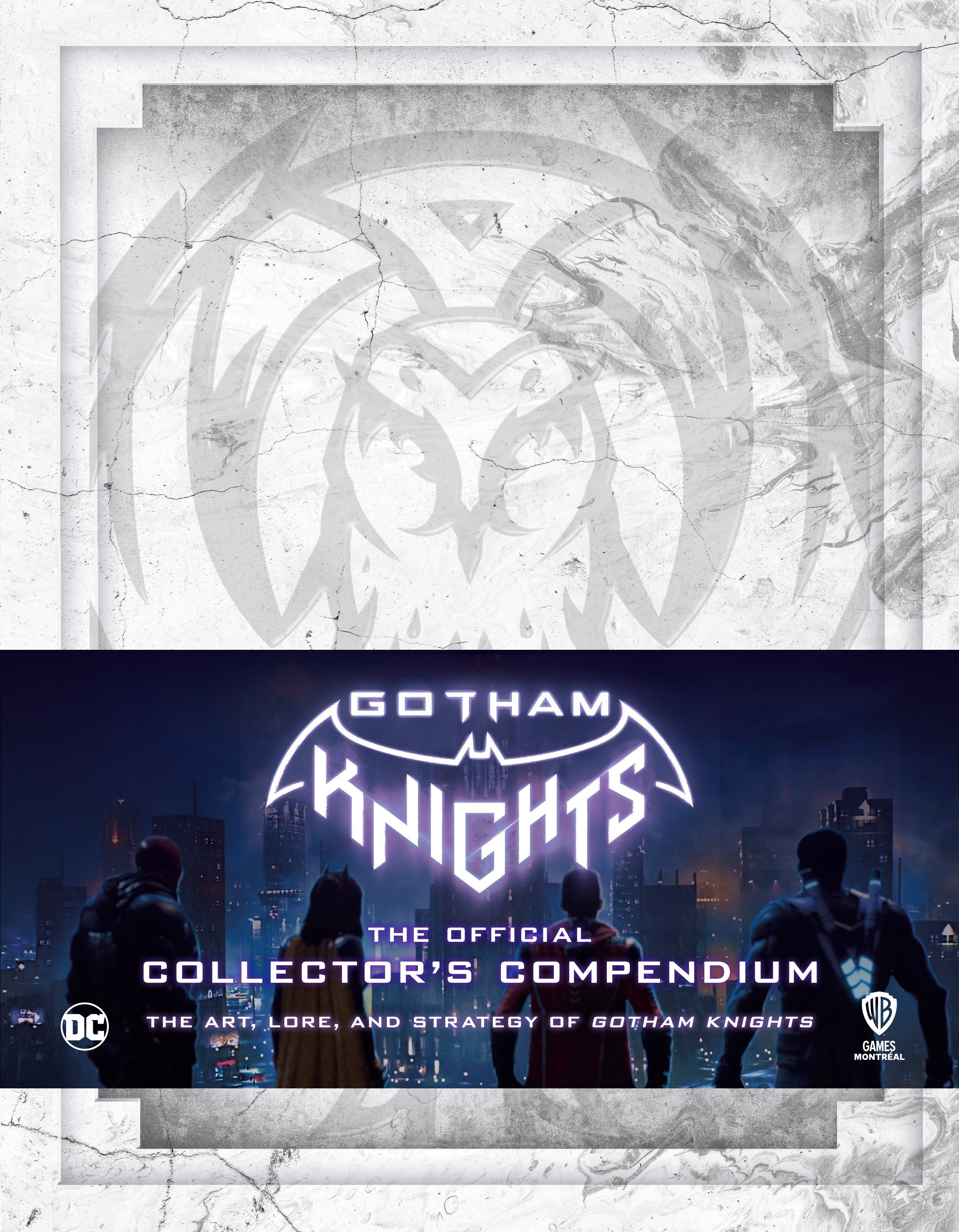 Hardcover of Gotham Knights: The Official Collector's Compendium by Insight Editions, featuring detailed artwork and character descriptions.