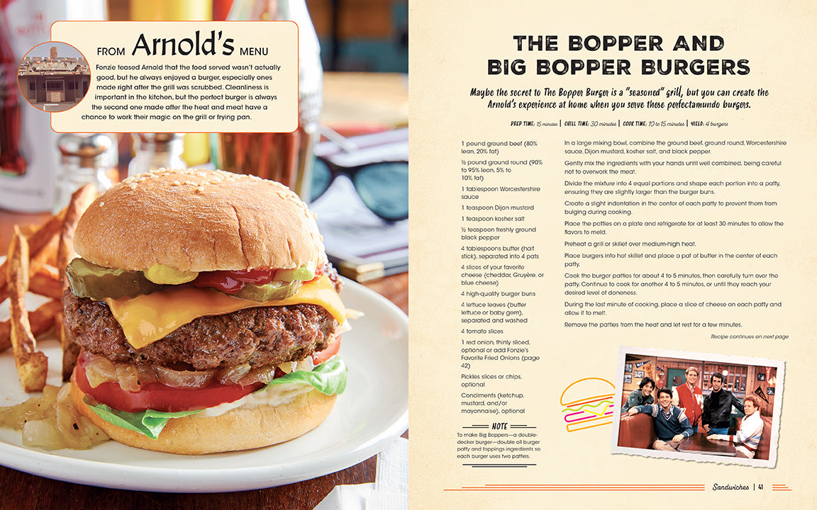 Hardcover of Happy Days: The Official Cookbook by Insight Editions featuring retro-style cover art and recipe images.