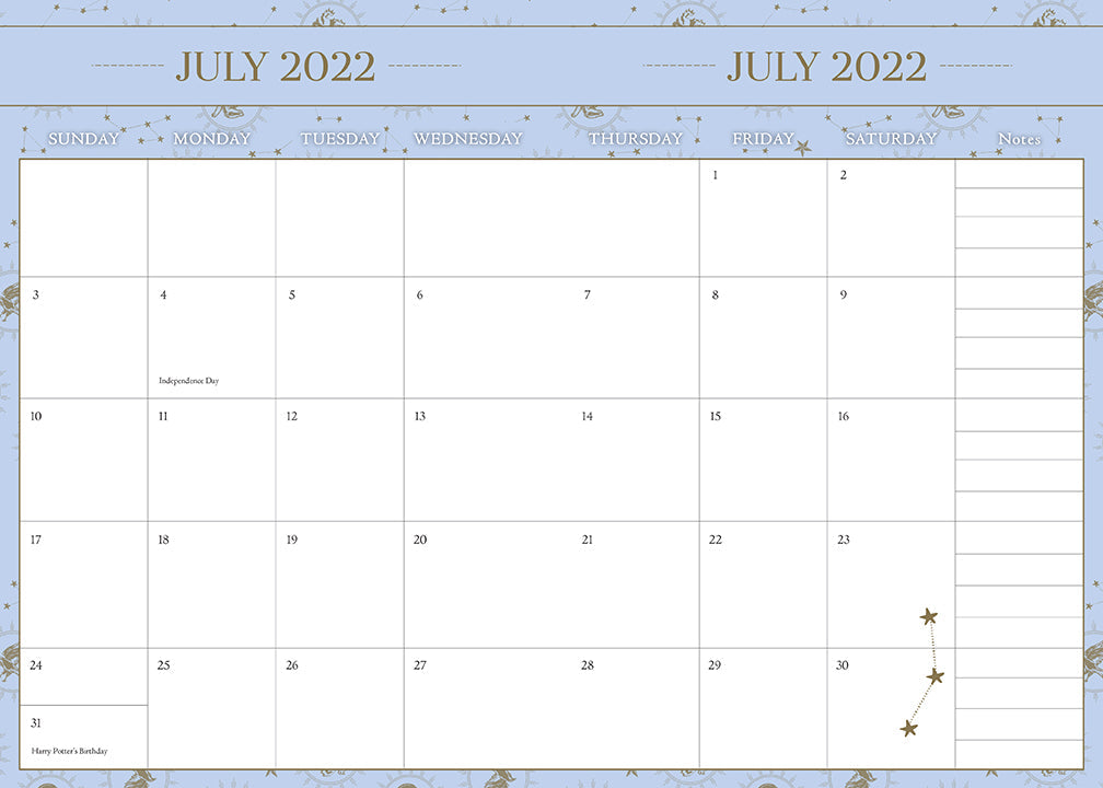 Hardcover Harry Potter 2022-2023 academic year planner by Insight Editions with magical design and organizational pages.