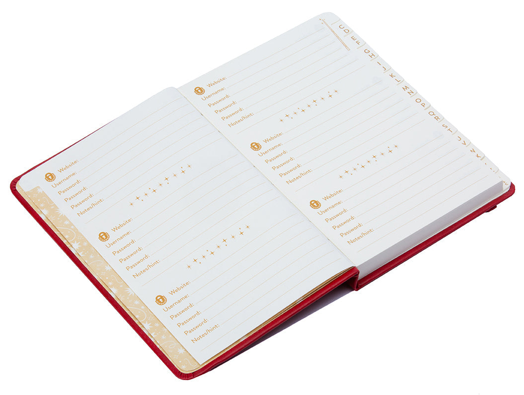 Hardcover Harry Potter Alohomora Password Book by Insight Editions with magical cover design and gold embossed title.