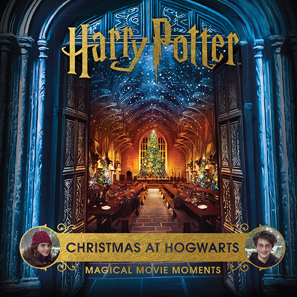 Hardcover edition of Harry Potter: Christmas at Hogwarts by Insight Editions, featuring festive Hogwarts-themed cover art.