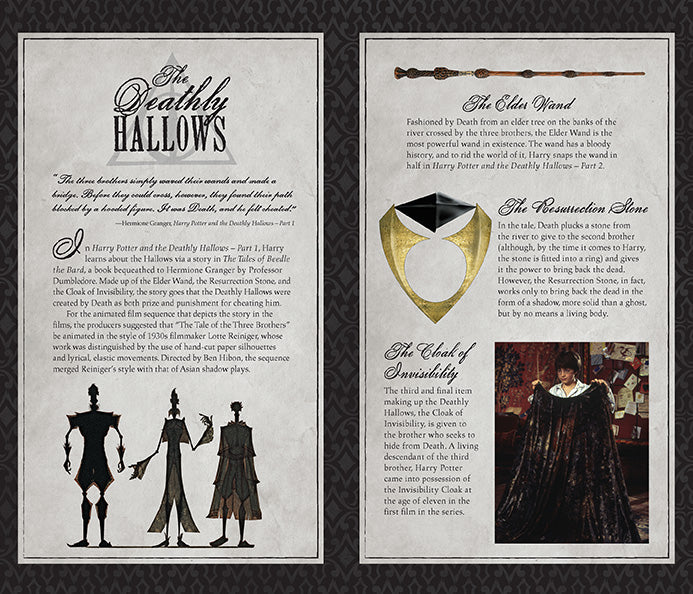 Hardcover Harry Potter Deathly Hallows ruled journal by Insight Editions, with mystical cover design and lined pages for writing.