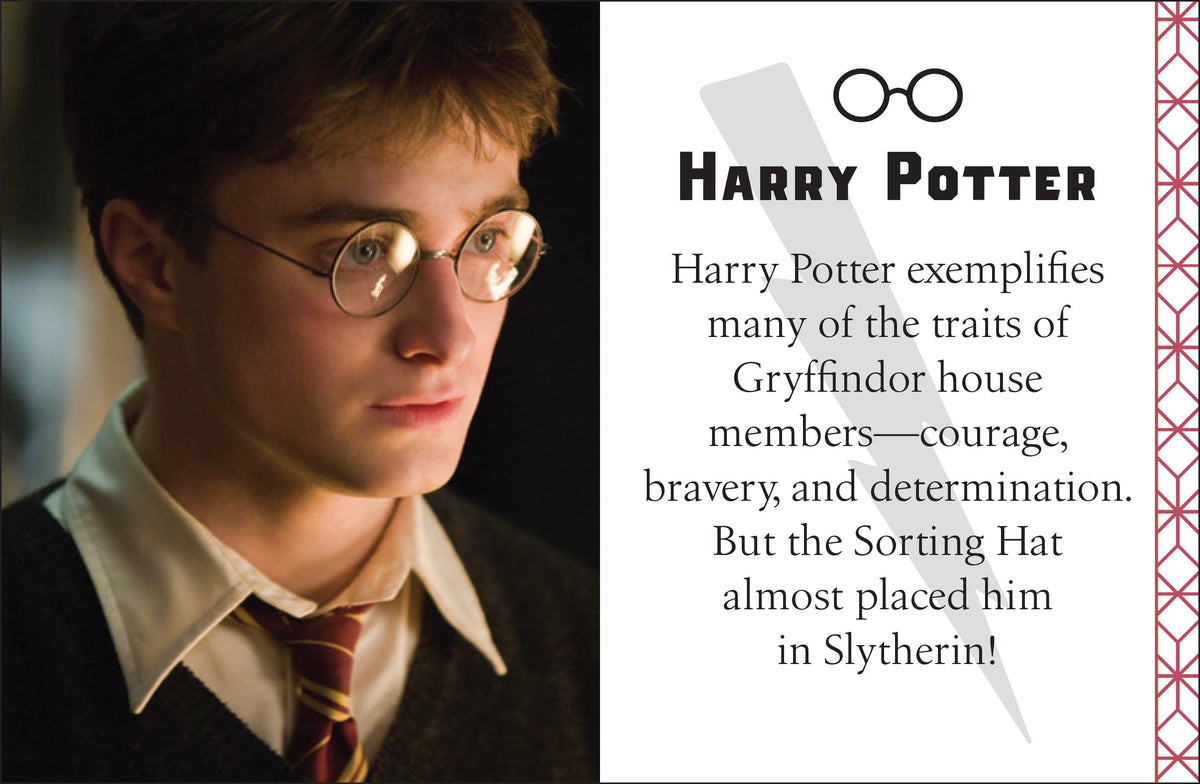 Interior page of a hardcover Harry Potter Gryffindor book by Insight Editions, featuring detailed illustrations and text.