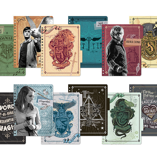Hardcover Harry Potter Hogwarts 12-Month Undated Planner by Insight Editions with magical cover design and lined pages inside.