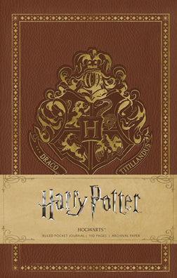 Hardcover Harry Potter Hogwarts ruled pocket journal by Insight Editions with magical cover design and lined pages.