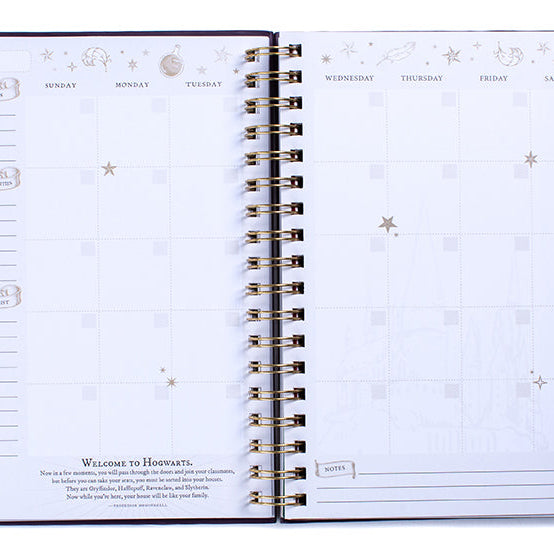 Hardcover Harry Potter Hogwarts Teacher's 12-Month Undated Planner by Insight Editions with magical cover design