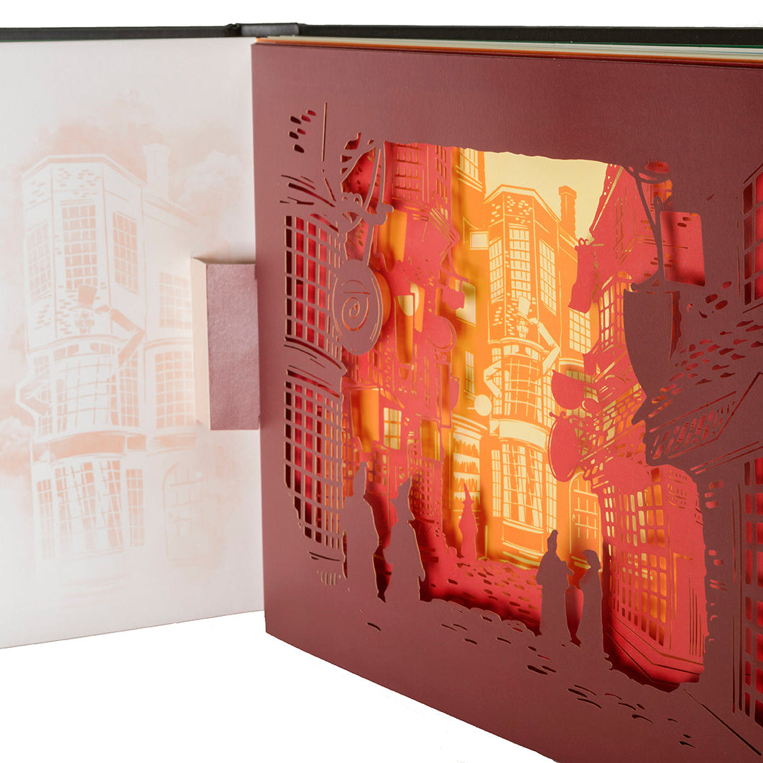 Hardcover Harry Potter: Magical Places book by Insight Editions showcasing illustrated pages and magical location maps.