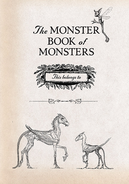 Hardcover Harry Potter Monster Book of Monsters plush journal by Insight Editions, featuring a detailed cover with monster design.