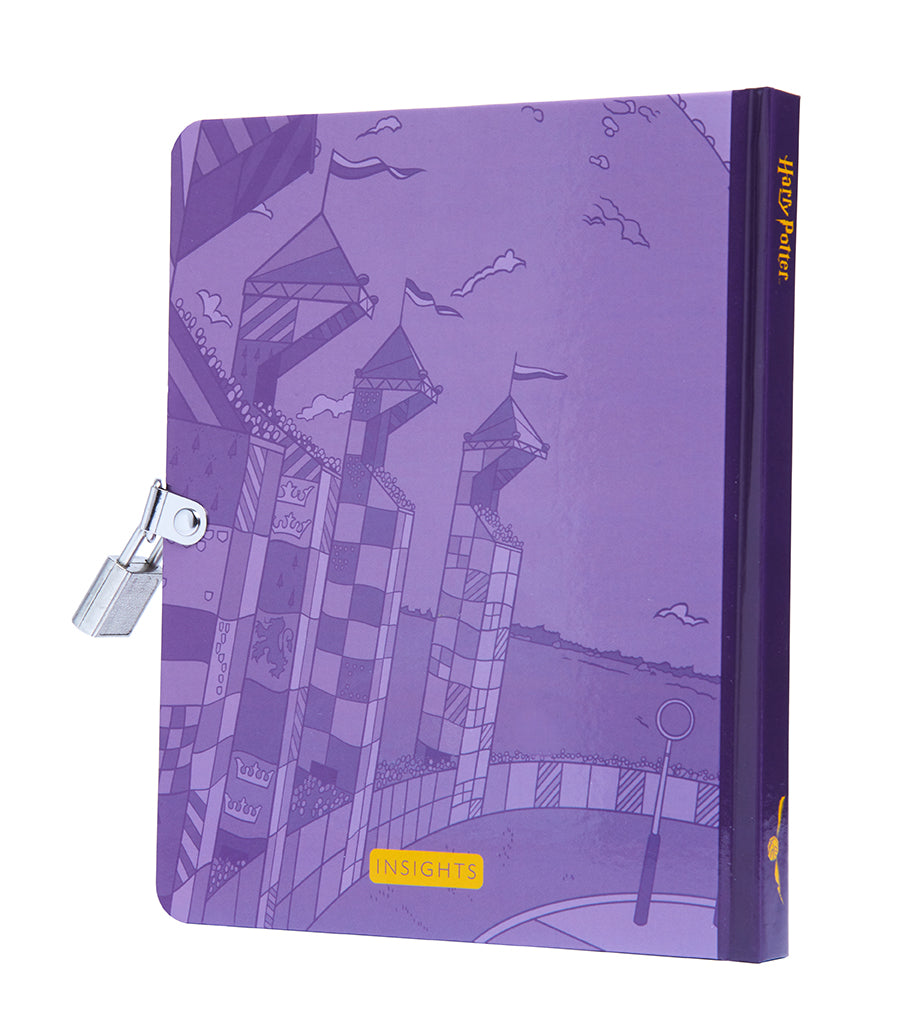 Hardcover Harry Potter Quidditch Lock & Key Diary by Insight Editions, featuring magical Quidditch-themed cover design.