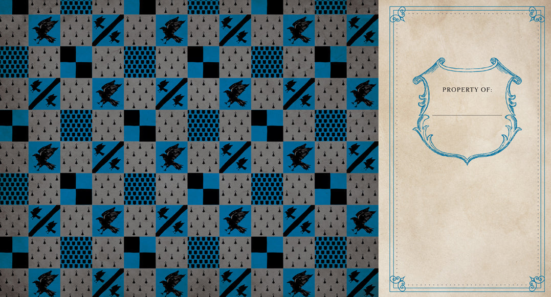 Harry Potter Ravenclaw hardcover ruled journal by Insight Editions with Ravenclaw crest and blue cover featuring Harry Potter theme.