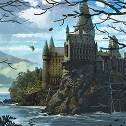 Hardcover Harry Potter: The Mini Book of Hogwarts by Insight Editions, featuring magical illustrations and detailed Hogwarts scenes.