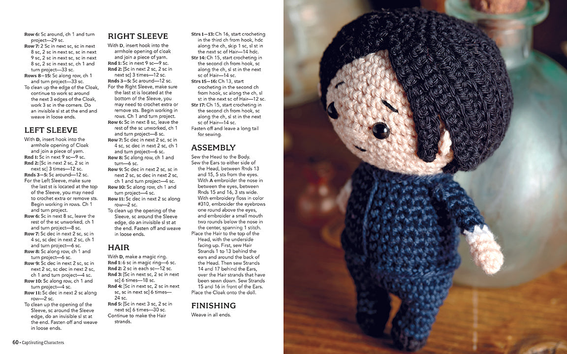 Hardcover Harry Potter crochet amigurumi book by Insight Editions featuring magical crochet patterns and character designs.