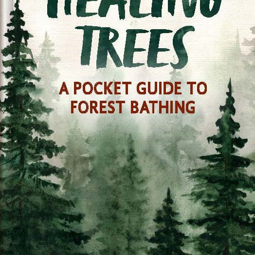 Hardcover book titled "Healing Trees" by Insight Editions, featuring a nature-themed cover with illustrations of trees.