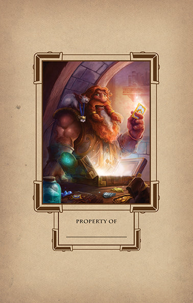 Hardcover Hearthstone ruled journal by Insight Editions with a fantasy-themed cover design and lined pages inside.