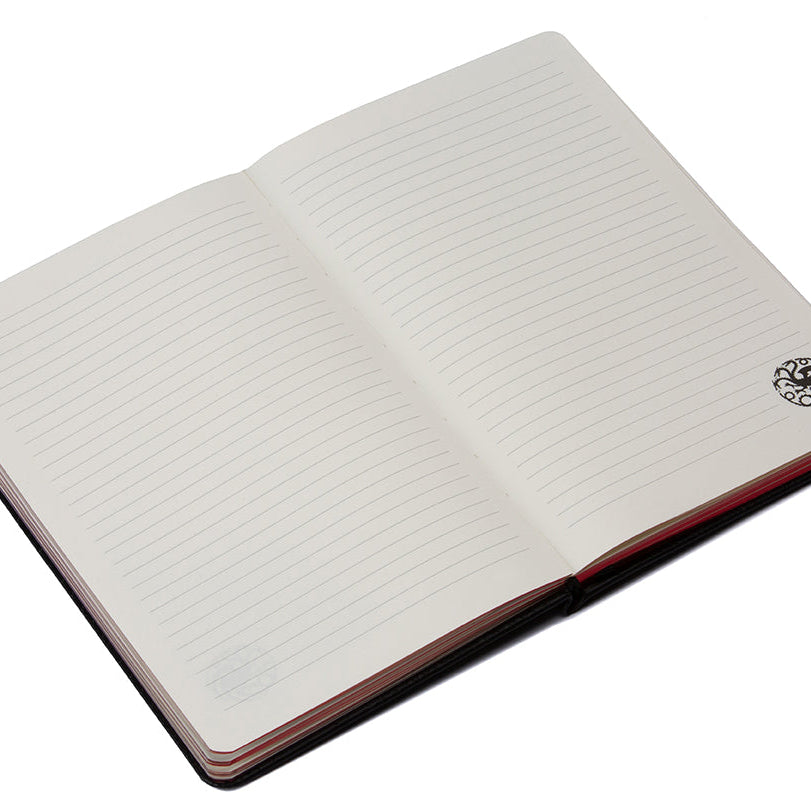 Hardcover journal from Insight Editions featuring House of the Dragon Targaryen Fire & Blood design, with dragon artwork and embossed title.