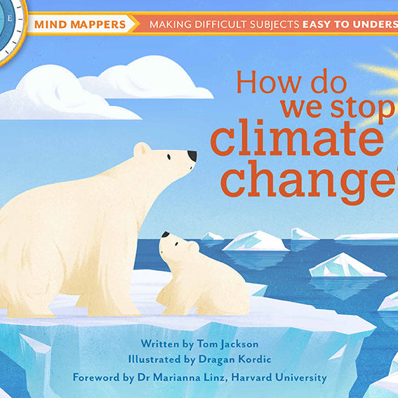 Hardcover book titled "How Do We Stop Climate Change?" by Insight Editions with a cover design on a white background.