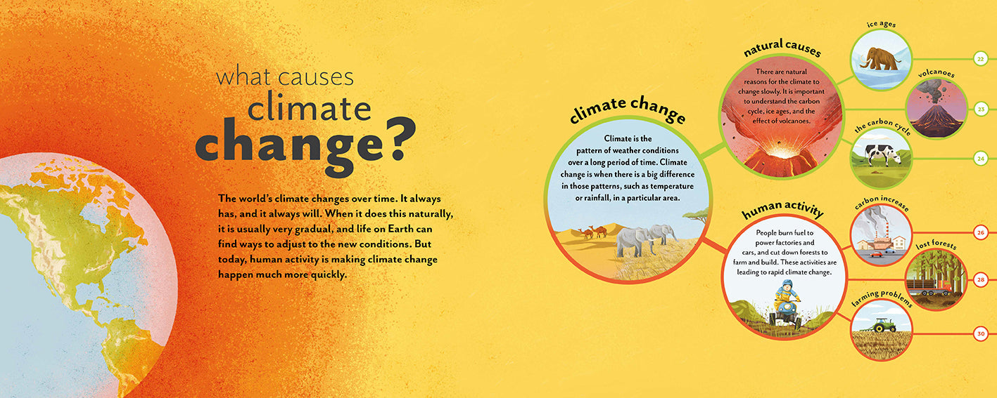 Hardcover book titled "How Do We Stop Climate Change?" by Insight Editions, featuring a cover with environmental imagery.