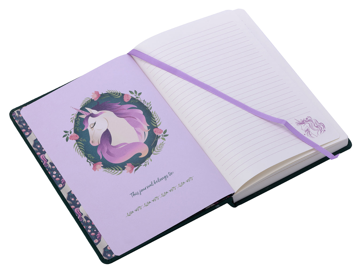 Hardcover embroidered journal titled "I Wish I Was a Unicorn" by Insight Editions, featuring a whimsical unicorn design on the cover.