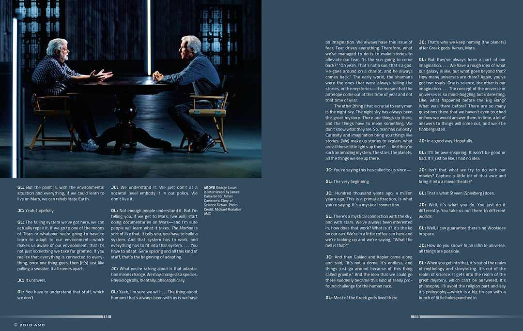 Hardcover copy of James Cameron's Story of Science Fiction by Insight Editions, featuring a detailed cover image.