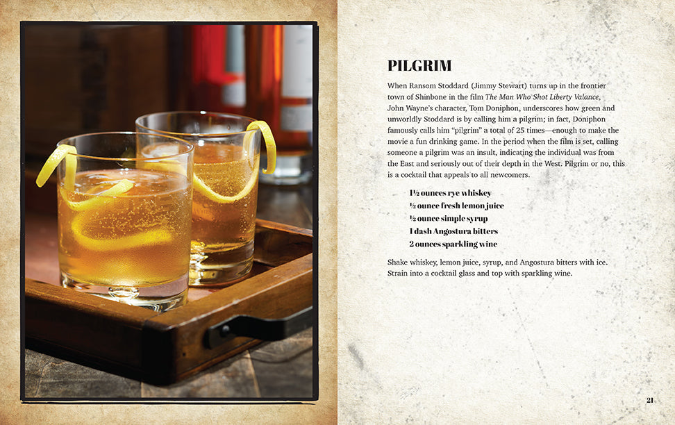 Hardcover of John Wayne: The Official Cocktail Book by Insight Editions, featuring vintage-inspired cocktail recipes and illustrations.