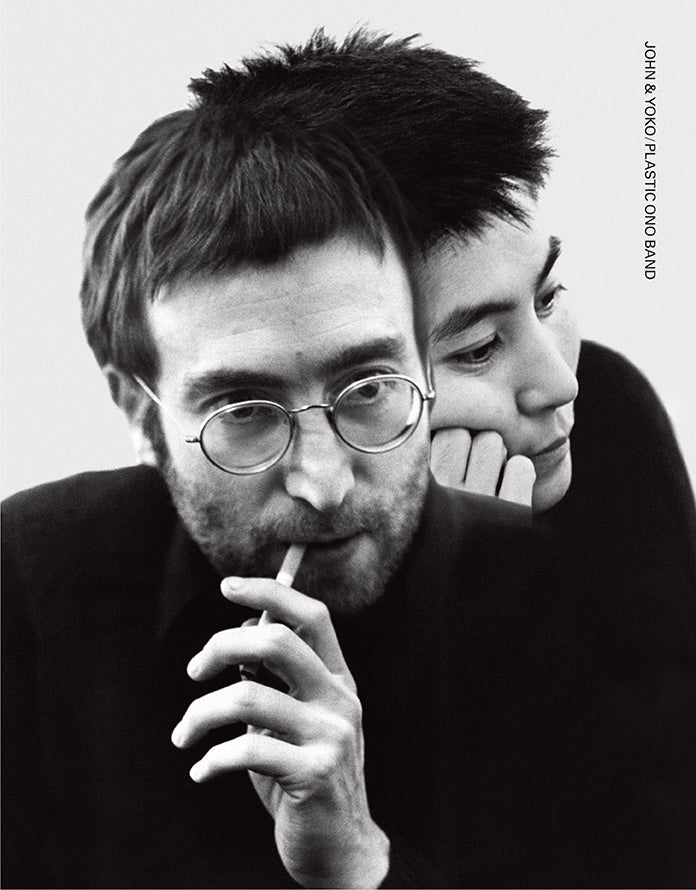 Hardcover book titled "John & Yoko Plastic Ono Band" by Insight Editions, featuring a cover image with artwork related to the band.
