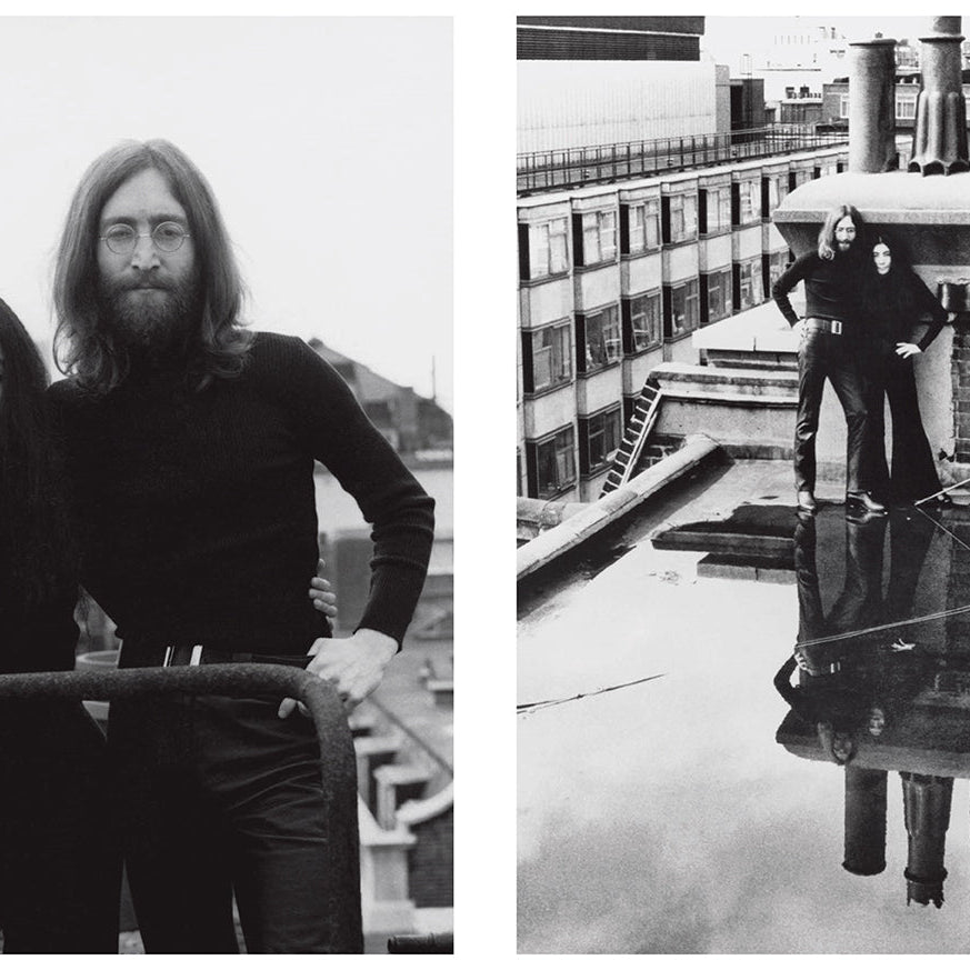 Hardcover book titled John & Yoko Plastic Ono Band by Insight Editions, featuring a cover image of John Lennon and Yoko Ono.