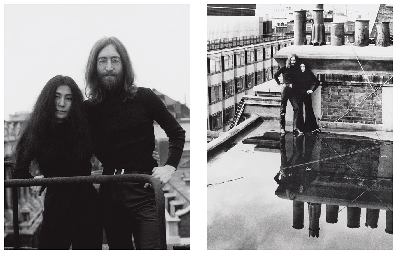 Hardcover book titled John & Yoko Plastic Ono Band by Insight Editions, featuring a cover image of John Lennon and Yoko Ono.