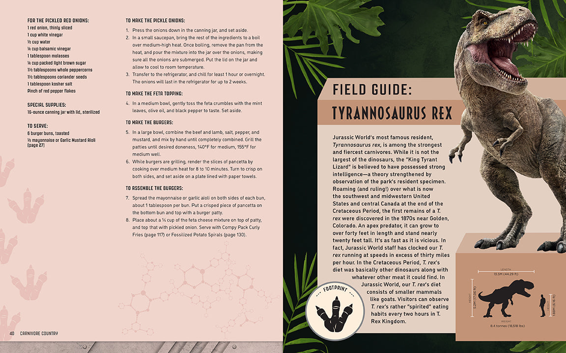 Hardcover of Jurassic World: The Official Cookbook by Insight Editions with colorful dinosaur-themed cover art.