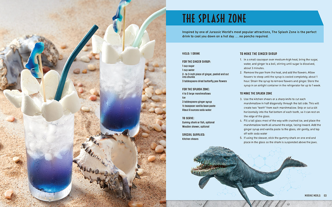 Hardcover of Jurassic World: The Official Cookbook by Insight Editions featuring a colorful cover with dinosaurs and culinary images.