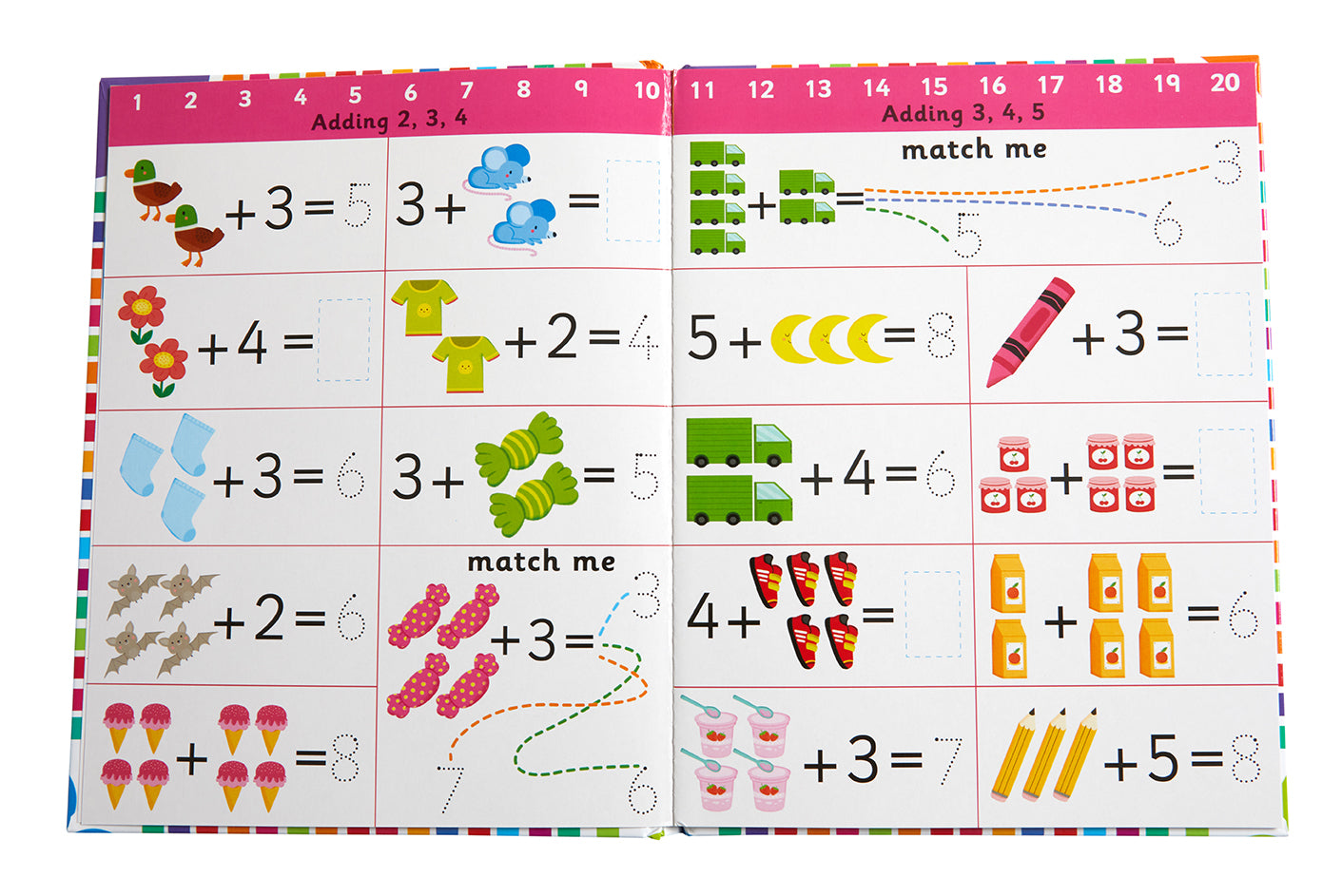Hardcover "Let's Learn: First Math Skills" educational book by Insight Editions with write and wipe pages for early math practice.