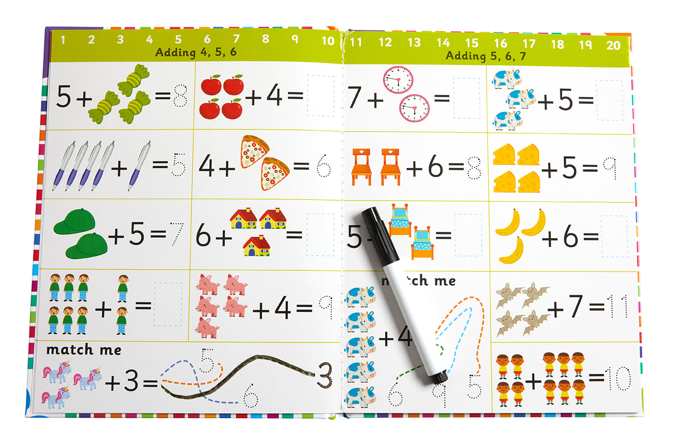 Hardcover "Let's Learn: First Math Skills" book by Insight Editions showing colorful cover with numbers and math illustrations.