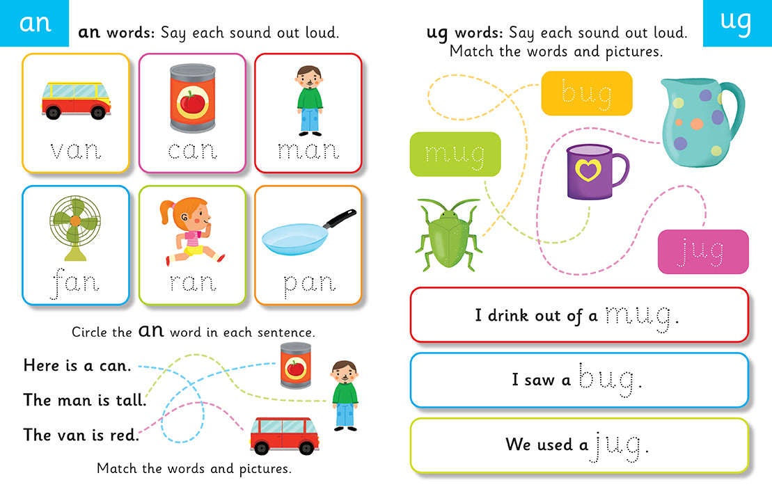 Hardcover Insight Editions Let's Learn: Word Families Write and Wipe educational book with colorful cover and learning activities