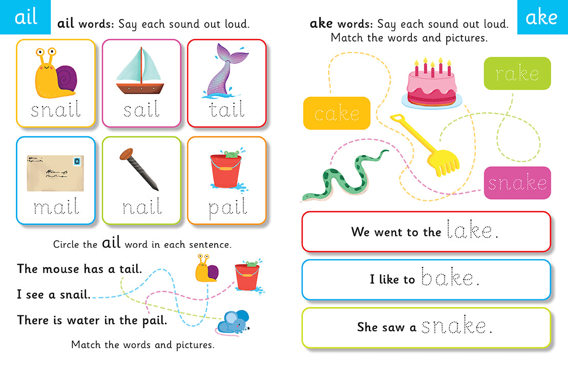 Hardcover "Let's Learn: Word Families" write and wipe educational book by Insight Editions, featuring colorful pages for learning.