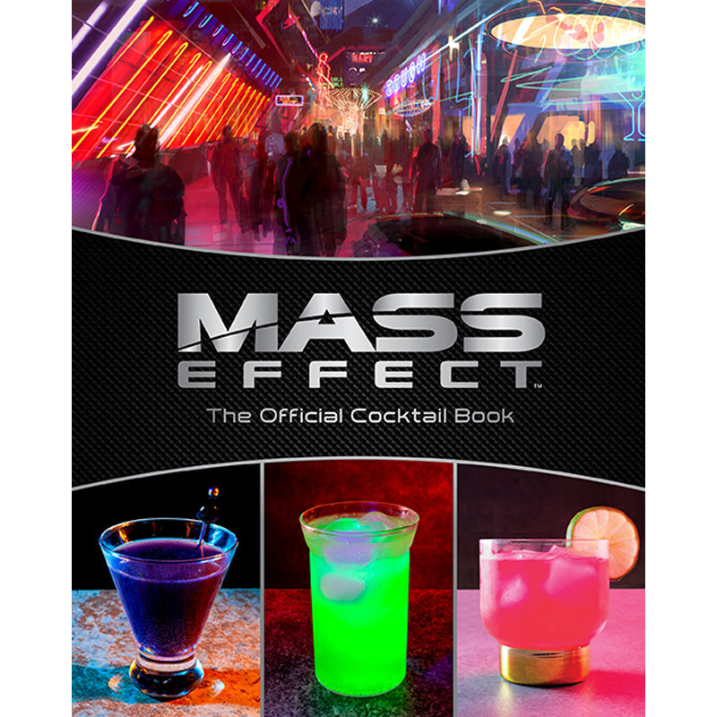 Hardcover of Mass Effect: The Official Cocktail Book by Insight Editions, featuring a cover design related to the video game series.