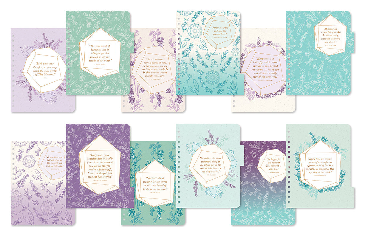 Hardcover Insight Editions Mindfulness 12-Month Undated Planner with a clean, minimalist cover design for daily mindfulness organization.