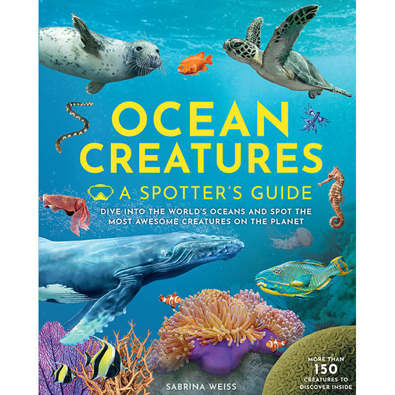 Hardcover book titled Ocean Creatures by Insight Editions featuring colorful illustrations of marine animals.