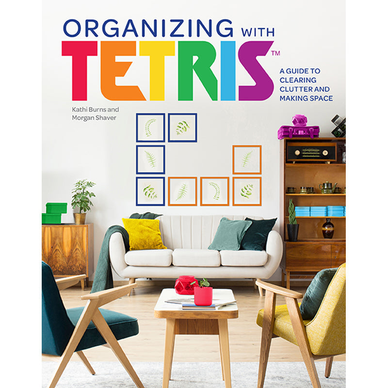 Hardcover book titled "Organizing with Tetris" by Insight Editions featuring colorful Tetris-inspired cover design.
