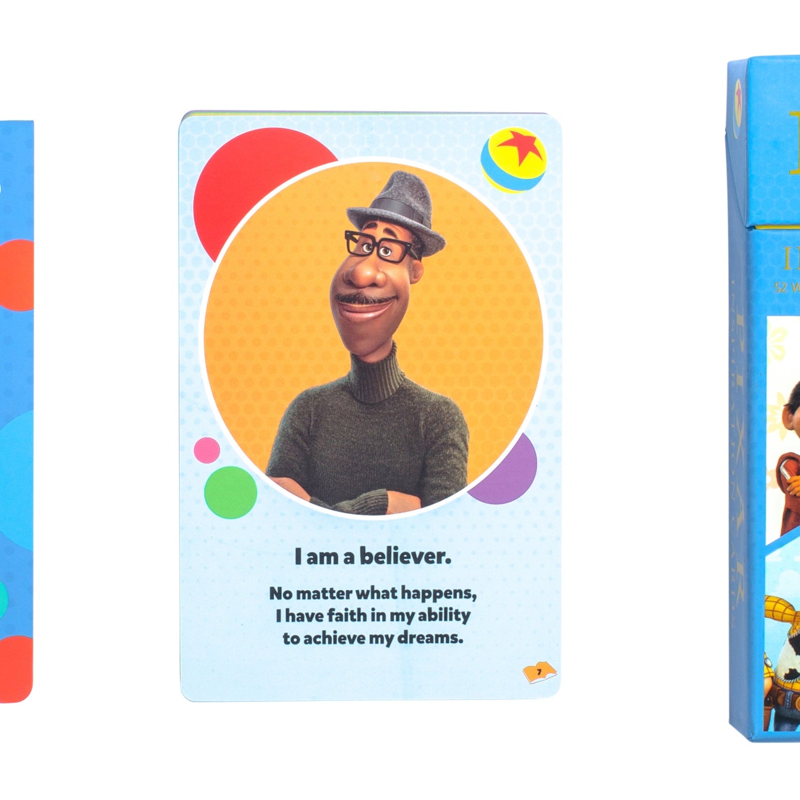 Hardcover Pixar Inspiration Cards set from Insight Editions featuring colorful, illustrated cards inspired by Pixar characters and stories.