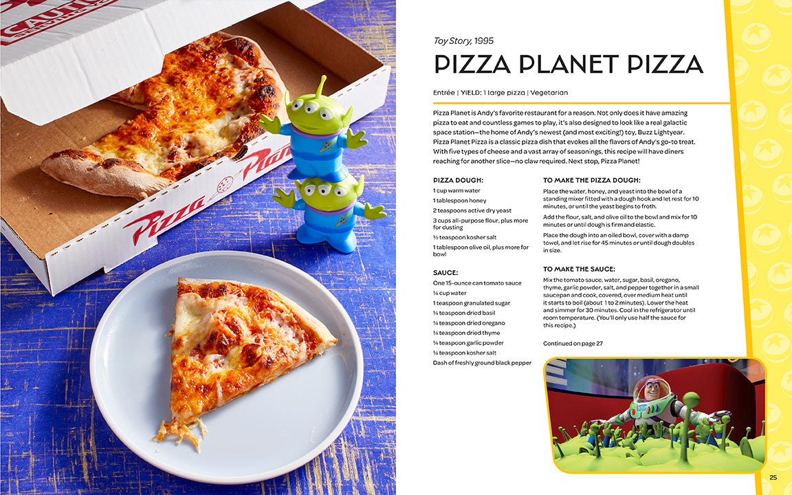 Hardcover of Pixar: The Official Cookbook by Insight Editions featuring colorful illustrations and recipe pages inside.