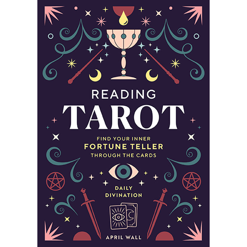 Hardcover reading tarot guidebook by Insight Editions with detailed card images and instructions for tarot reading.
