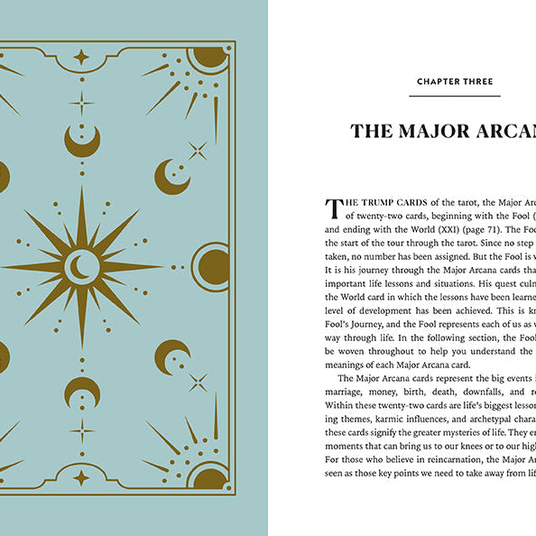 Hardcover Insight Editions Reading Tarot deck with detailed illustrations and elegant design for tarot reading and divination.