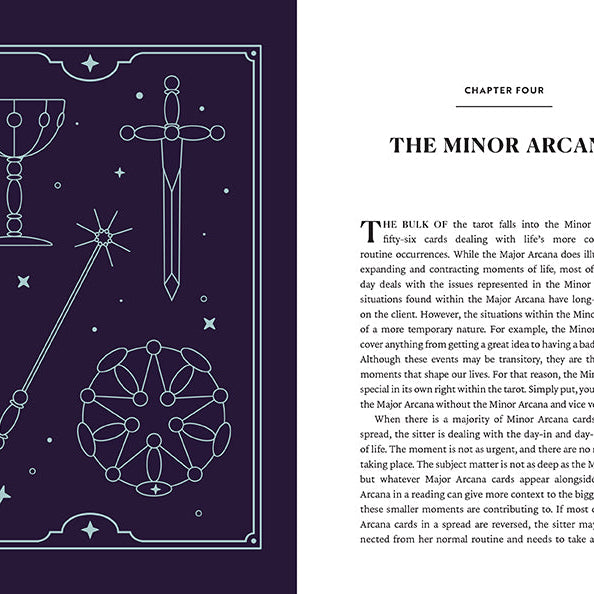 Hardcover Reading Tarot deck by Insight Editions featuring illustrated tarot cards in a sturdy book format.