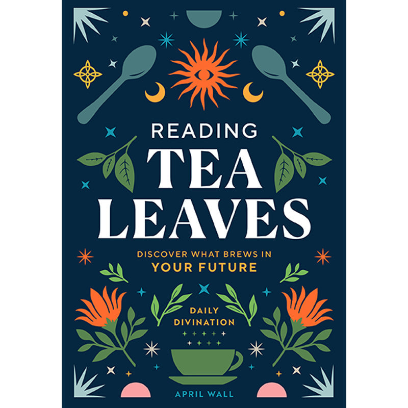Hardcover book titled "Reading Tea Leaves" by Insight Editions with a decorative cover design.